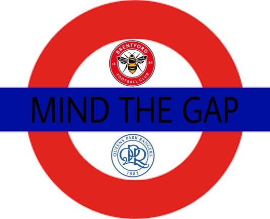 BRENTFORD MIND THE GAP (QPR) STICKER