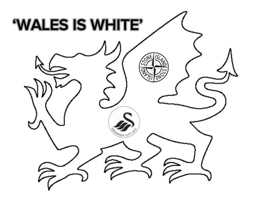 Swansea City FC ‘WALES IS WHITE’ STICKER